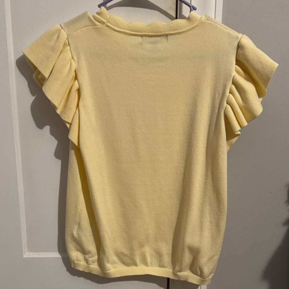 Yellow Ruffle Sleeve Tee - Picture 4 of 4